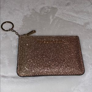 Michael Kors Rose Gold Wristlet Wallet Keychain